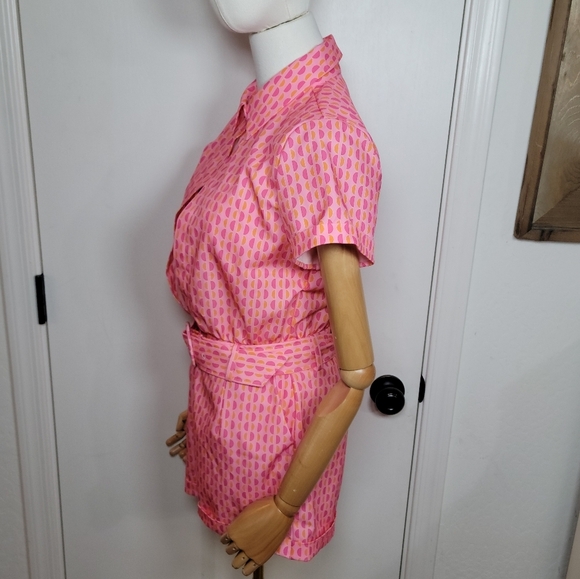 Hello Molly Sunny Babe Pink Retro Beach Romper Size 2 - Picture 6 of 13